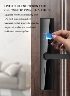 Keyless Entry Door Lock Remote Unlock Apps Voice Alarm Ringing Doorbell Smart Door Lock Electric Smart Lock Fingerprint Security Entry Door Lock with Display (Black) - pzsku/ZF83372F1F78EF25677C5Z/45/_/1714203220/fcd800fd-bfb2-4da6-b065-67690129ad1b