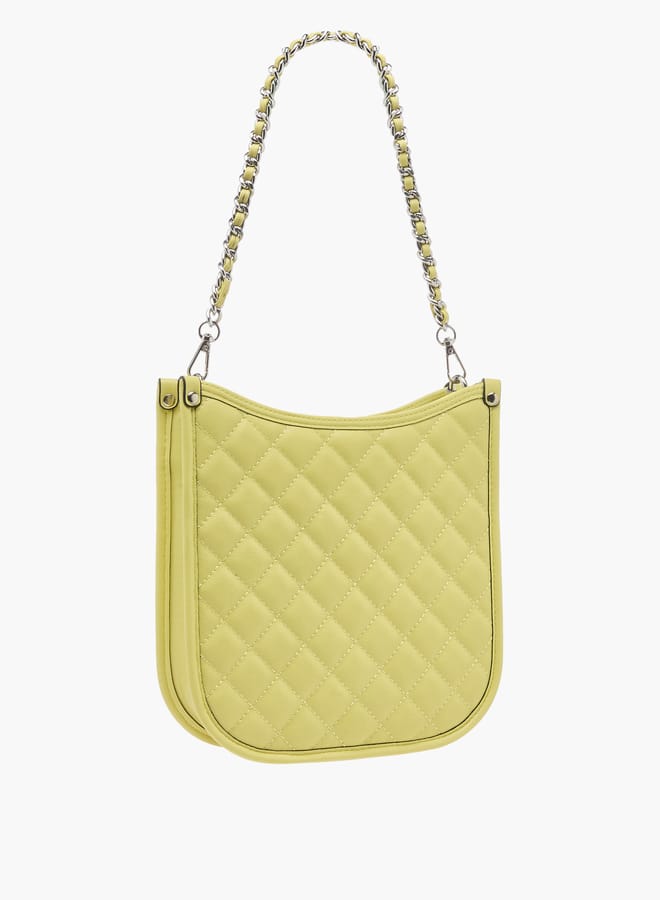 سيليست حقيبة كتف نسائية مبطنة بسحاب وحزام سلسلة مجدول - Image 3