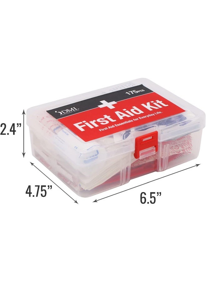 DMI 175-Piece First Aid Kit for Minor Injuries, Cuts and Scrapes, All-Purpose, Portable and Convenient, Includes Bandages, Injury Treatment, Dressings, and Instruments, HSA & FSA Eligible - Image 4