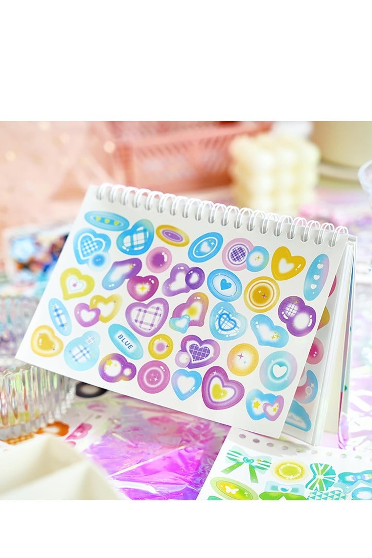 2500PCS Kpop Photocard Stickers Book - Glitter, Butterfly, Heart, Ribbons Deco Stickers for Kids, Girls, Boys - Image 5