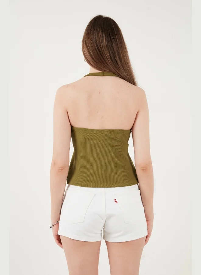 Lela  Lela Fitted Halter Neck Backless Vest Women's Vest 5866515 for Women | Best Price UAE