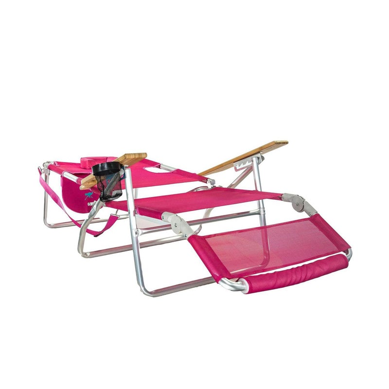 Ostrich The Original 3N1 Lightweight Beach Reclining Lounge Chair with Footrest, Outdoor Furniture for Patio, Balcony, Backyard, or Porch, Pink - Image 5