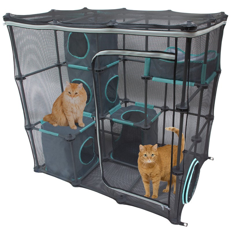 Kitty City Outdoor Catio Furniture and Play Kits for Cats Outdoor Mega Kit