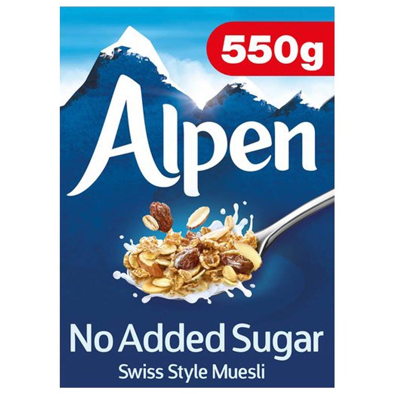 Alpen موسلي ألبن سويس ستايل، بدون سكر مضاف، 550 جرام - Image 1