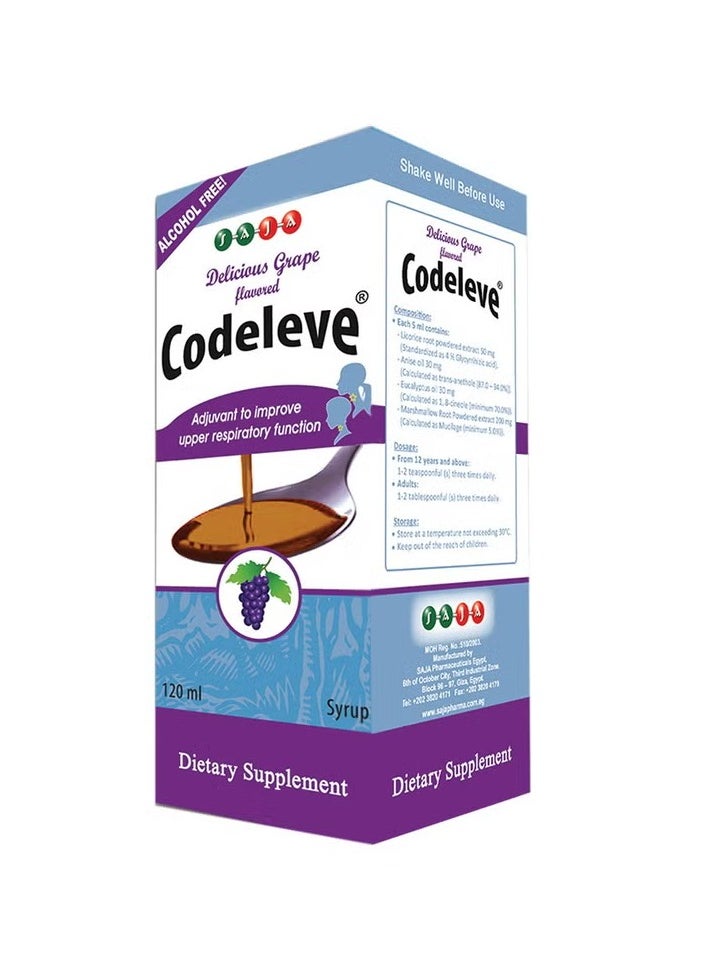 SAJA Pharmaceuticals Codeleve Dry Cough Syrup 120 ml 