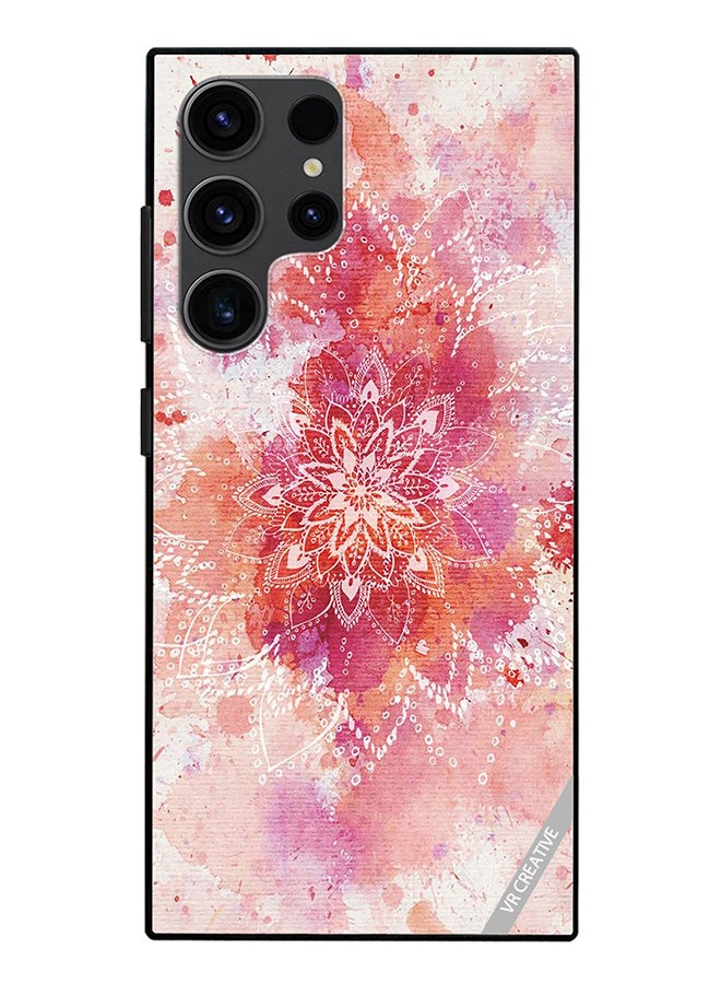 VR CREATIVE غطاء حماية لهاتف سامسونج جالاكسي S24 ألترا بتصميم ماندالا متعدد الألوان - Image 1