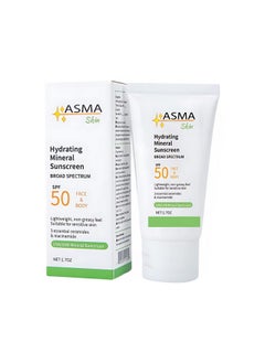 Generic Asma Skin Hydrating Mineral Sunscreen Spf 50 For All Skin Types Sun Protection With Titanium Dioxide 9% And Zinc Oxide 7% Face Moisturizer With Sunblock  - Image 1