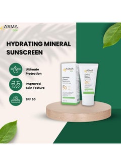Generic Asma Skin Hydrating Mineral Sunscreen Spf 50 For All Skin Types Sun Protection With Titanium Dioxide 9% And Zinc Oxide 7% Face Moisturizer With Sunblock  - Image 2