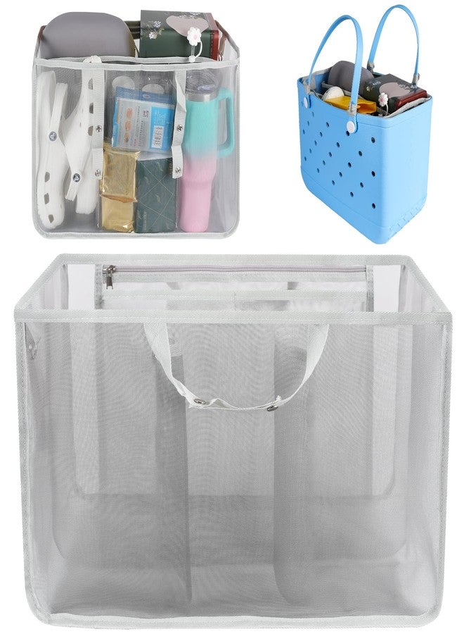 GOGENGEN Beach Bag Organizer for Bogg Bag, Tote Bag Organizer Insert, Lightweight Mesh Divider with Zipper Pocket & 7 Compartments, Accessories Insert for XL Bogg Tote - Image 1
