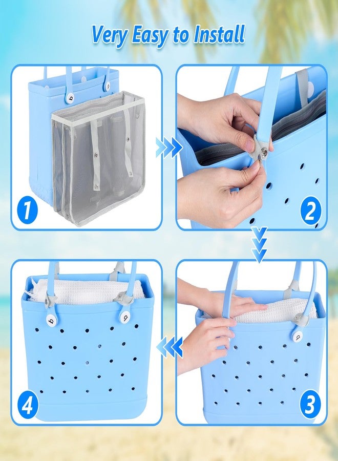 GOGENGEN Beach Bag Organizer for Bogg Bag, Tote Bag Organizer Insert, Lightweight Mesh Divider with Zipper Pocket & 7 Compartments, Accessories Insert for XL Bogg Tote - Image 5