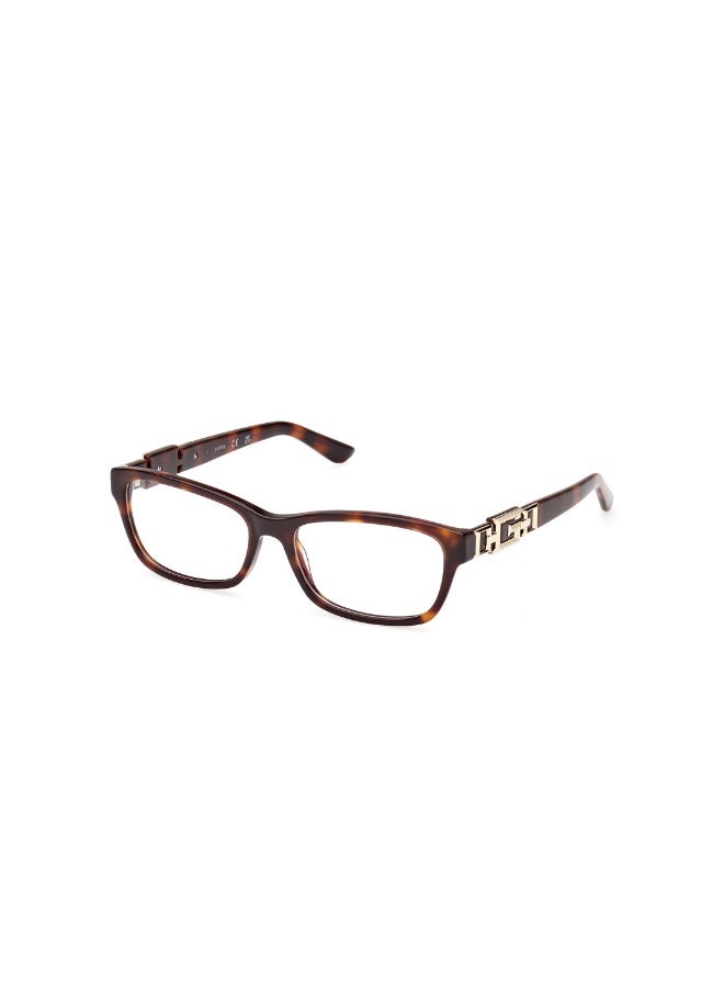 GUESS Gu2986 Rectangular Acetate Frames For Women Size 51, Dark Havana - Image 1