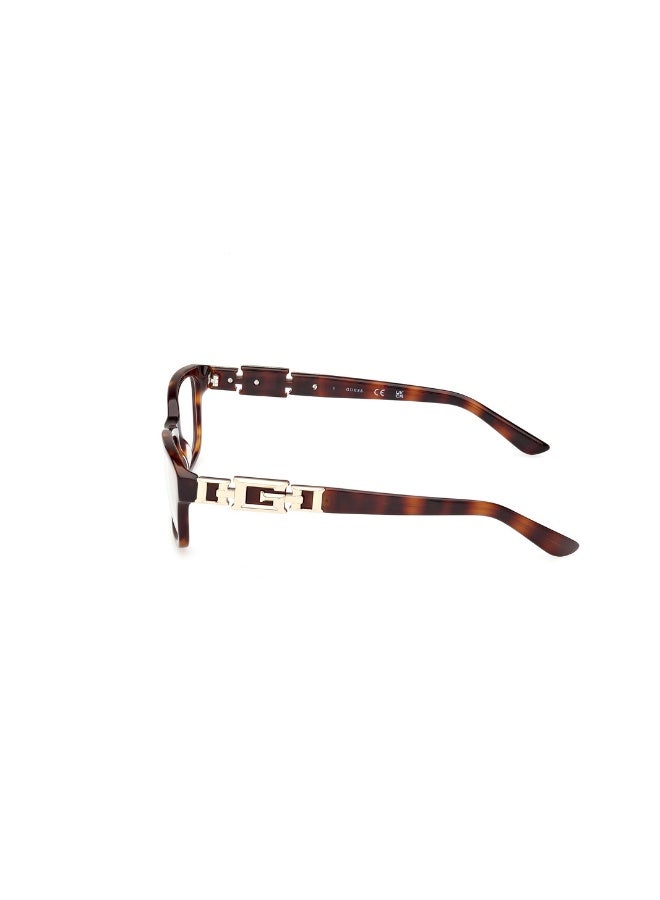 GUESS Gu2986 Rectangular Acetate Frames For Women Size 51, Dark Havana - Image 2