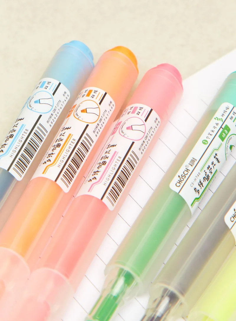 Pink Cactus Set Of 6 Highlighters