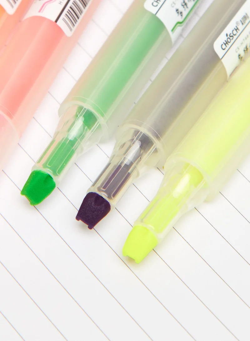 Pink Cactus Set Of 6 Highlighters