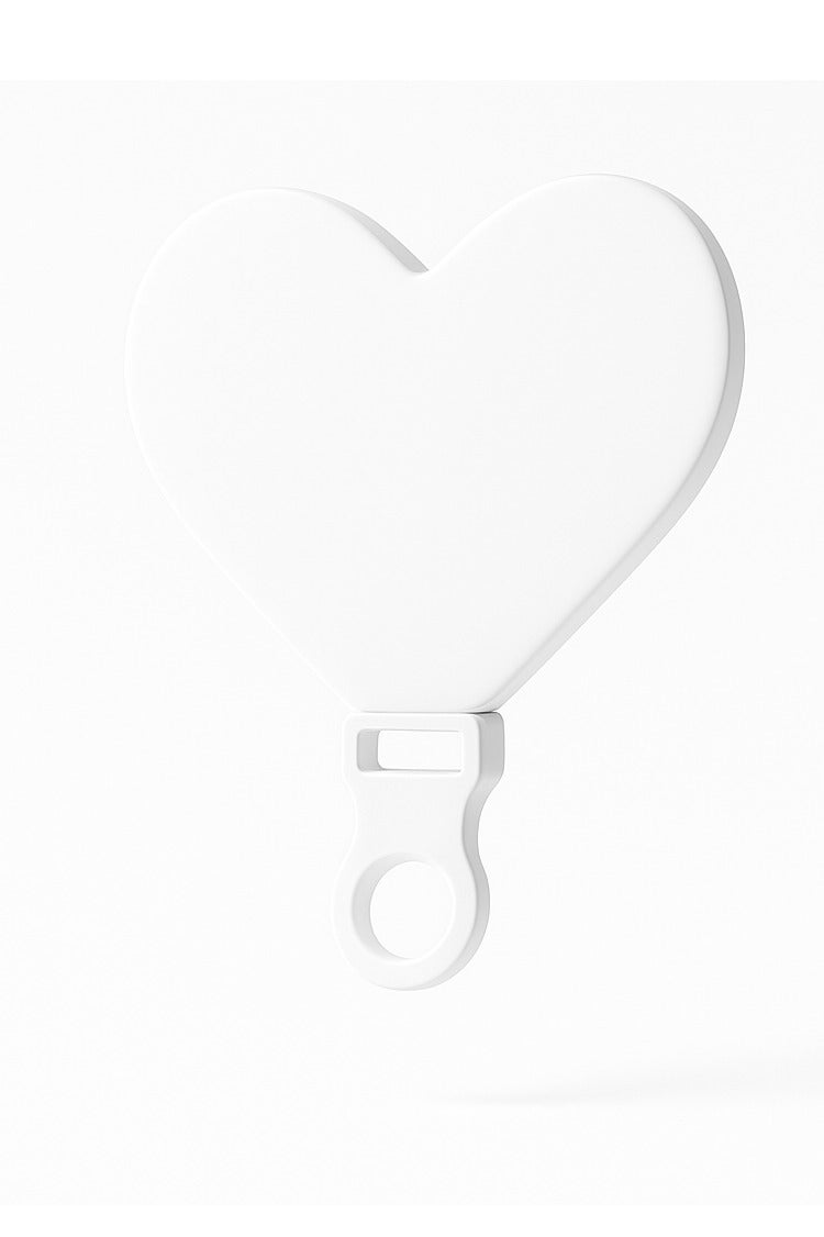 Selfie Light Clip-on Rechargeable LED Fill with 3 Light Modes & Adjustable Brightness, Portable Circle Light for iPhone, Laptop, Makeup, Video Conferencing, TikTok & Live Stream Heart Shaped. - Image 1