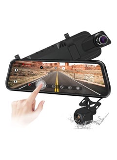 Generic SAFENHAND  Mirror Dash Cam Front and Rear – 9.66" Touchscreen Rear View Camera with 2K Full HD Recording, Waterproof Backup Camera, Parking Assist, and G-Sensor for Car  - Image 1