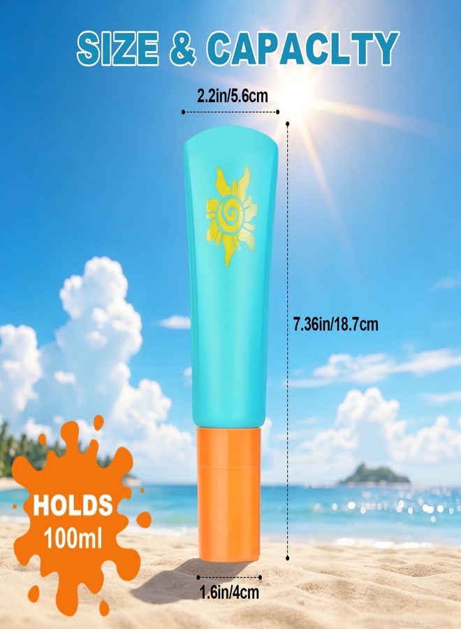iselyn Sunscreen Applicator, Blue 1Pcs Refillable and Spill-Proof Kids Sunscreen Lotion Applicator with Soft Foam Sponge for Kids, Adults & Families, Summer and Vacation Essentials (1pcs) - Image 5