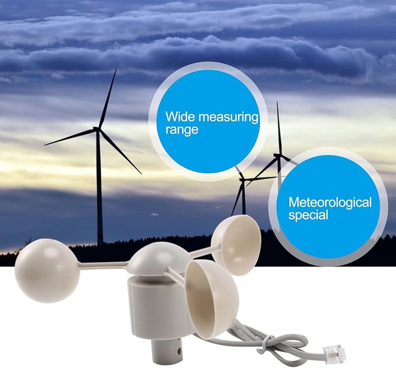 WH SP WS01 مقياس شدة الرياح الأبيض مستشعر سرعة الرياح ملحقات أدوات الأرصاد الجوية - Image 4