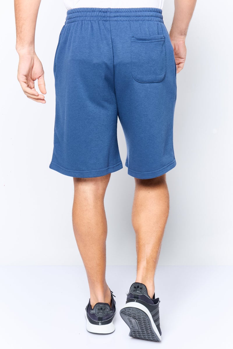 Core Elements Men Brand Logo Basic Shorts, Slate Blue - Image 3