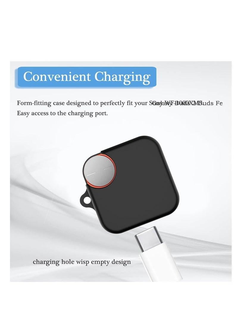 جراب متوافق مع سماعات راس سي ام اف من نوثينج بادز برو 2، مصنوع من السيليكون الناعم، مقاوم للخدش، حافظة واقية لسماعات راس بلوتوث متوافقة مع سي ام اف من نوثينج بادز برو 2. اسود - Image 4