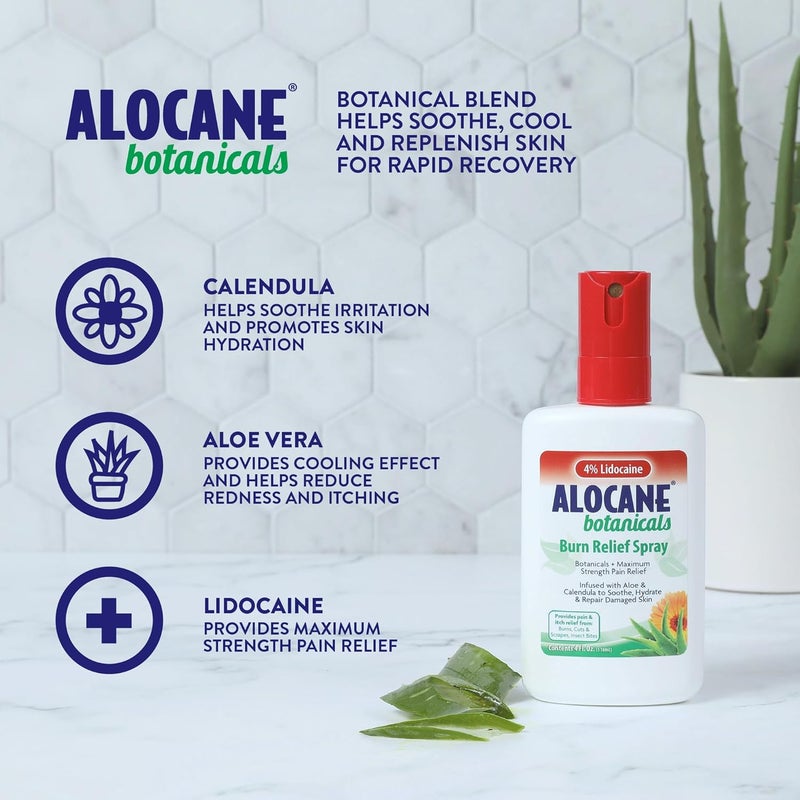 Alocane بخاخ ألوكاني بوتانيكالز لعلاج الحروق 40 أونصة سائلة - Image 2