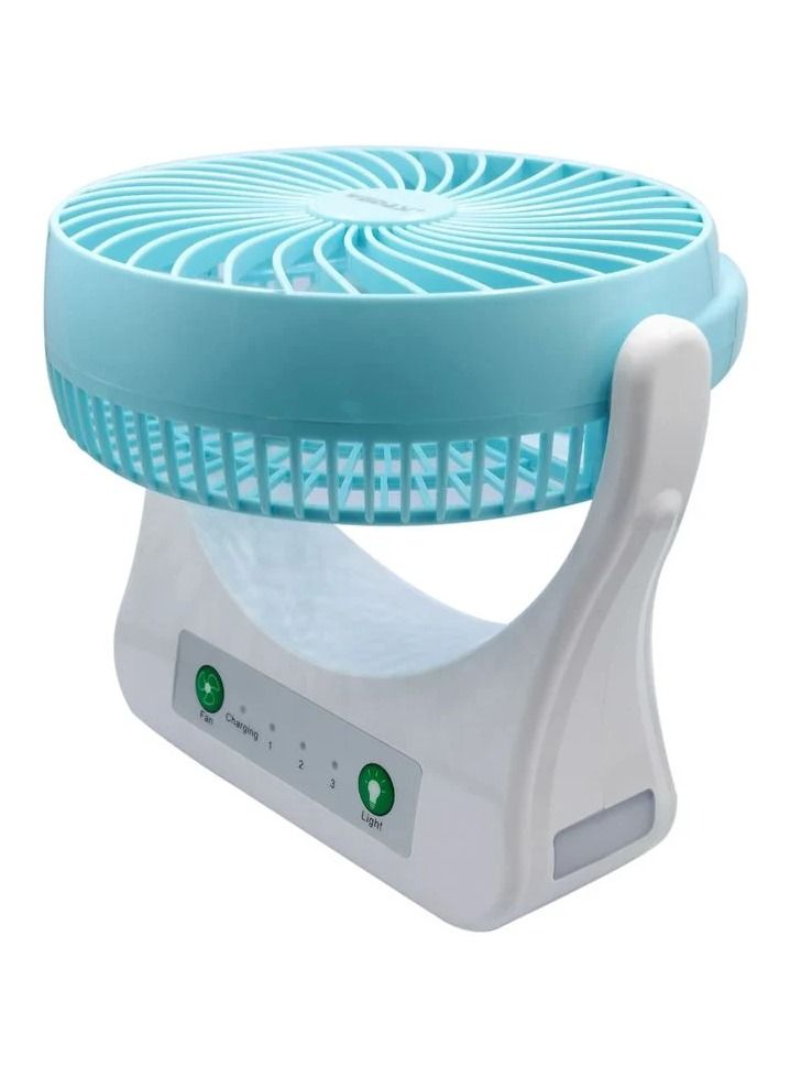 WEIDASI WD-202 Portable Rechargeable Desk Fan with LED Light, USB Powered Personal Cooling Fan, Adjustable Tilt Angle, 3 Speed Airflow, Quiet Operation, Battery Operated Table Fan for Home, Office, Study, Bedroom, Travel, Camping - Image 4