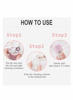 Generic Portable Contact Lens Cleaner Case, Contact Lens Washer with Drawstring Manual Cleaner Machine for Daily Care Fast Cleaning Soft and Hard Contact Lenses (Rhine Green)  - Image 5