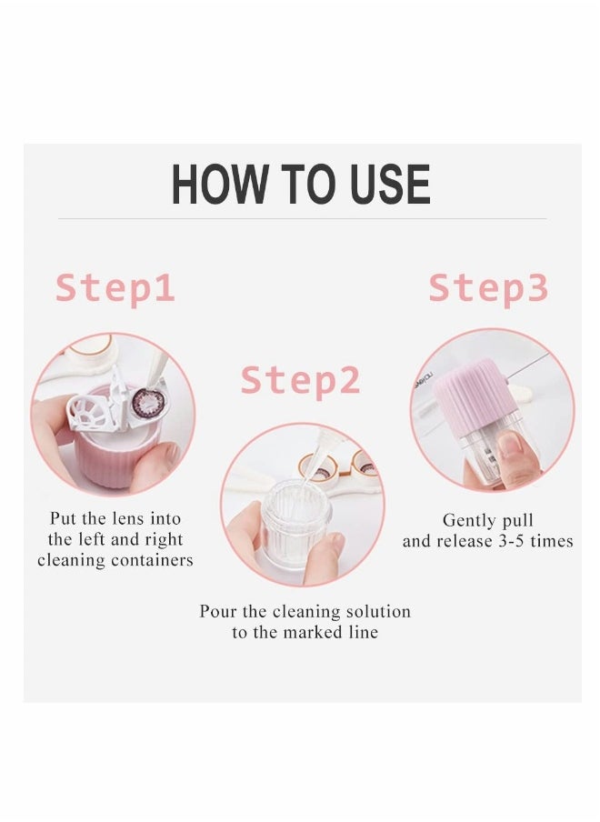Generic Portable Contact Lens Cleaner Case, Contact Lens Washer with Drawstring Manual Cleaner Machine for Daily Care Fast Cleaning Soft and Hard Contact Lenses (Rhine Green)  - Image 5
