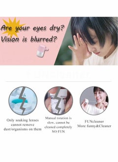 Generic Portable Contact Lens Cleaner Case, Contact Lens Washer with Drawstring Manual Cleaner Machine for Daily Care Fast Cleaning Soft and Hard Contact Lenses (Rhine Green)  - Image 4