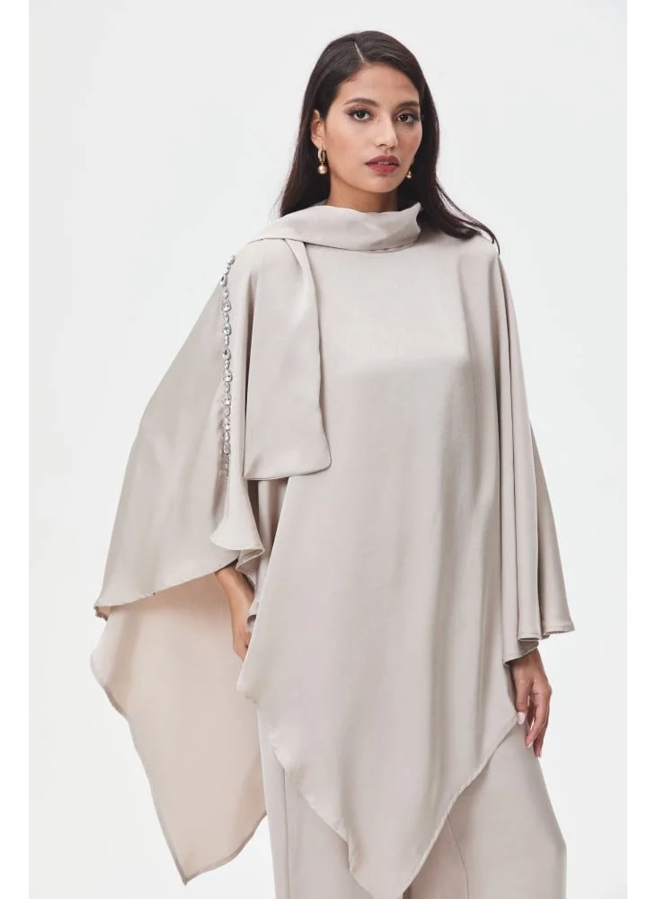 Tenda Cape blouse with crystal embellishments