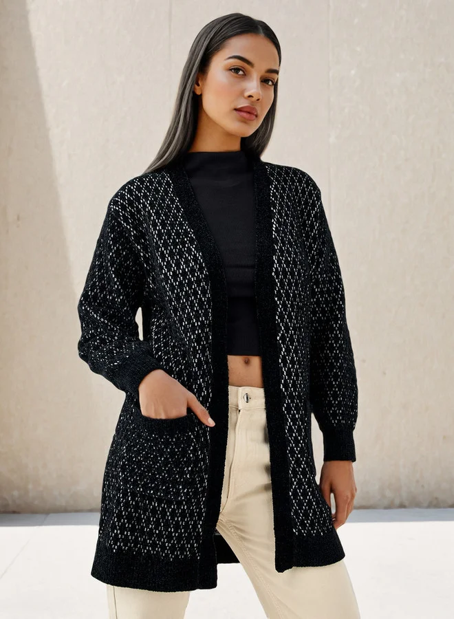 تواكستريمز 2Xtremz Textured Longline Cardigan