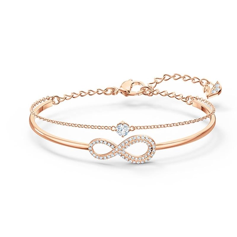 J.Rosée Swarovski Elements Crystal Infinite Rose Gold Plated Bracelet for Women Gift Packing Fashion Jewelry JR-1211 - Image 2