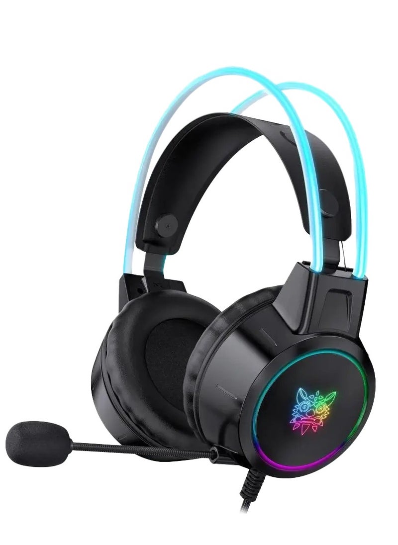 onikuma Onikuma X15 Pro Wired RGB Gaming Headset - Black  - Image 1