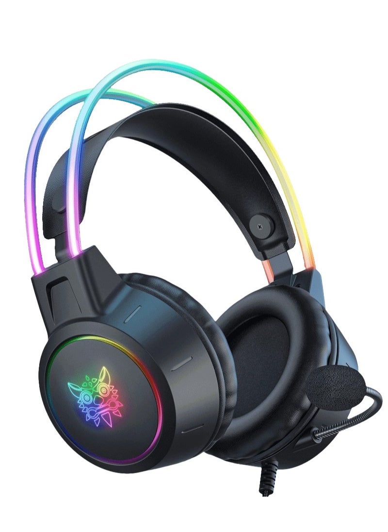 onikuma Onikuma X15 Pro Wired RGB Gaming Headset - Black  - Image 3