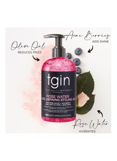 Tgin Rose Water Defining Styling Gel 384ml  - Image 2