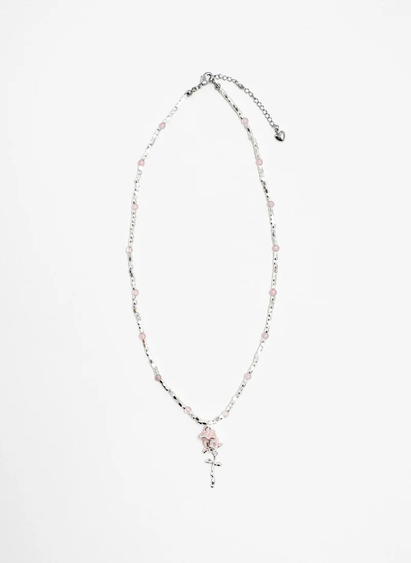 Lichi Necklace with flower pendant