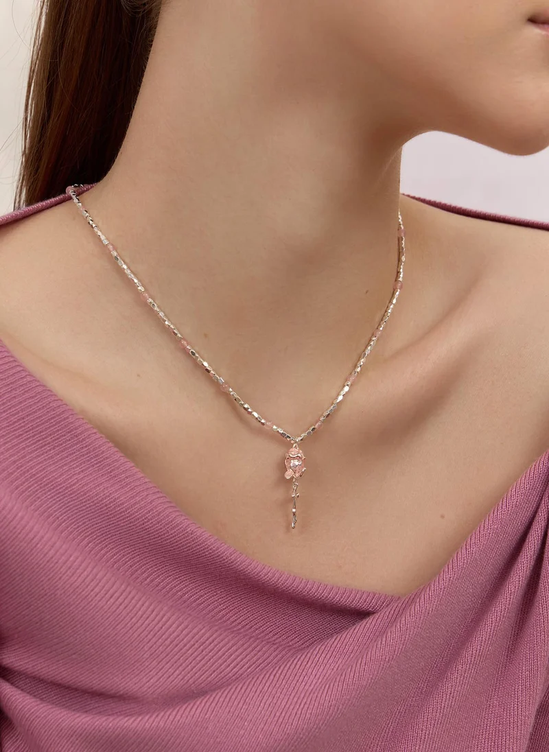 Lichi Necklace with flower pendant