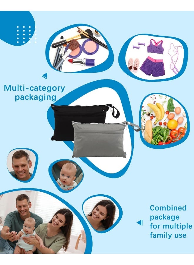 بيبي جول Babygoal Wet Dry Bags for Baby Cloth Diapers, Washable Travel Bags, Beach, Pool, Gym Bag for Swimsuits  Wet Clothes with Two Zippered Pockets - Image 4