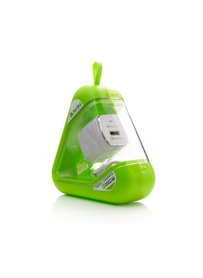 BAVIN 3.0 Qualcomm Quick Charger USB For Type-C - white - Image 1