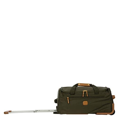 Bric's X-Bag Rolling Duffel Bag - 21 Inch Carry On Travel Bag for Men and Women - Luxury Weekender Luggage - Olive - Image 1