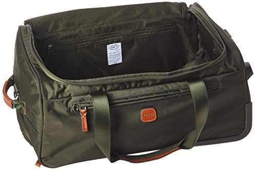 Bric's X-Bag Rolling Duffel Bag - 21 Inch Carry On Travel Bag for Men and Women - Luxury Weekender Luggage - Olive - Image 4