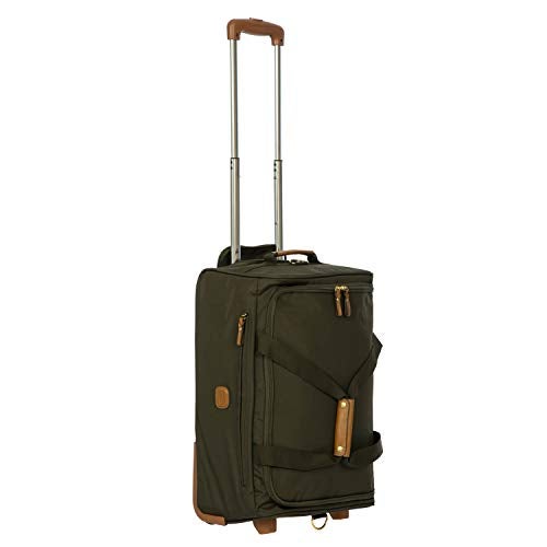 Bric's X-Bag Rolling Duffel Bag - 21 Inch Carry On Travel Bag for Men and Women - Luxury Weekender Luggage - Olive - Image 5