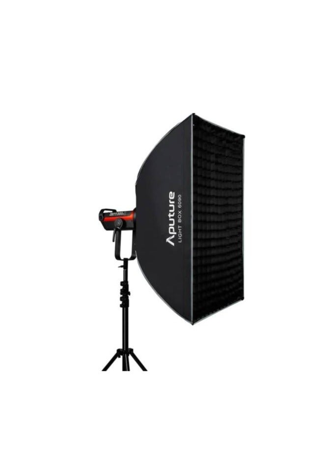 Aputure Light Box 60×90 cm Rectangular Softbox – Bowens Mount 2′×3′ Softbox with 1.5/2.5‑Stop Dual Diffusers, 45° Grid, Quick‑4‑Rod Setup & Carrying Bag