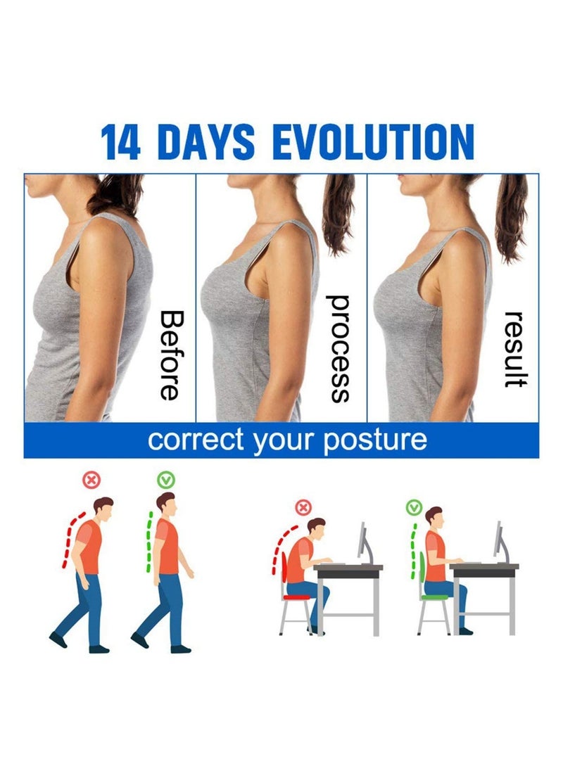 saykfoe Posture Corrector for Men and Women, Adjustable Back Support Back Straightener and Shoulder Support Brace Posture Correction Belt (Black), One Size  - Image 3