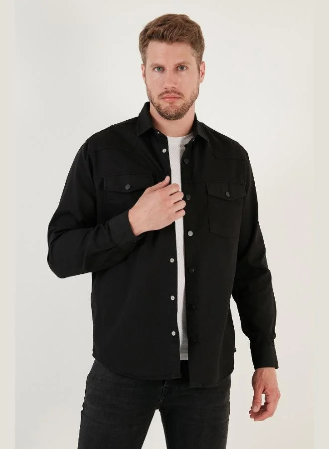 Buratti Cotton Regular Fit Double Pocket Shirt Men's SHIRT CF24W116927