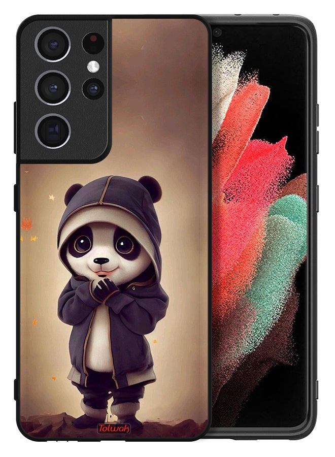 Tolwak Samsung Galaxy S21 Ultra 5G Protective Case Cover Cute Little Panda - Image 2