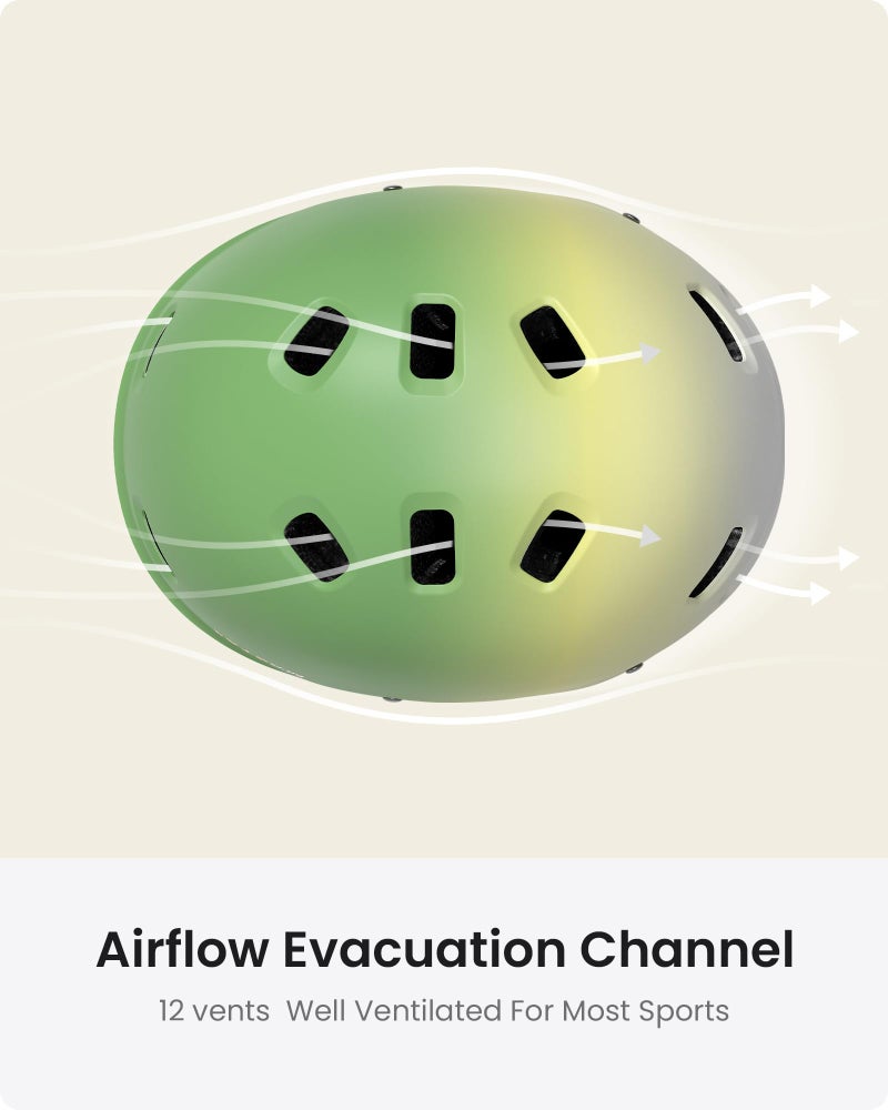 OutdoorMaster Skateboard Cycling Helmet - Two Removable Liners Ventilation Multi-Sport Scooter Roller Skate Inline Skating Rollerblading for Kids, Youth & Adults - L - Nature - Image 4