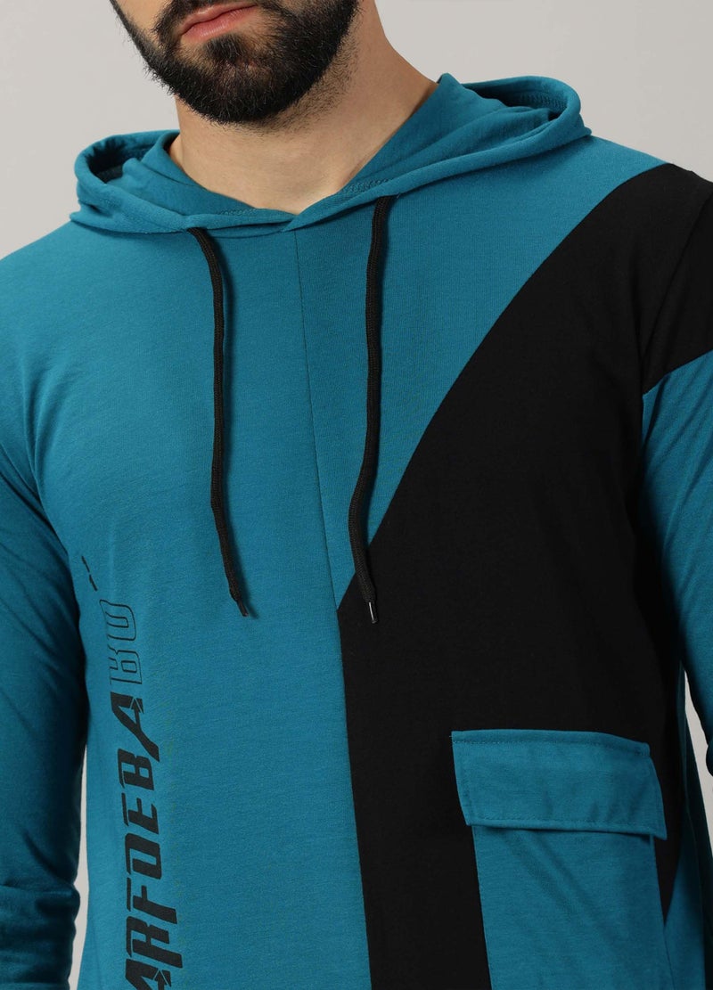 AUSK Men T-Shirt || Full Sleeve T-Shirt for Mens || Mens Hoodie Tshirts Teal - Image 3