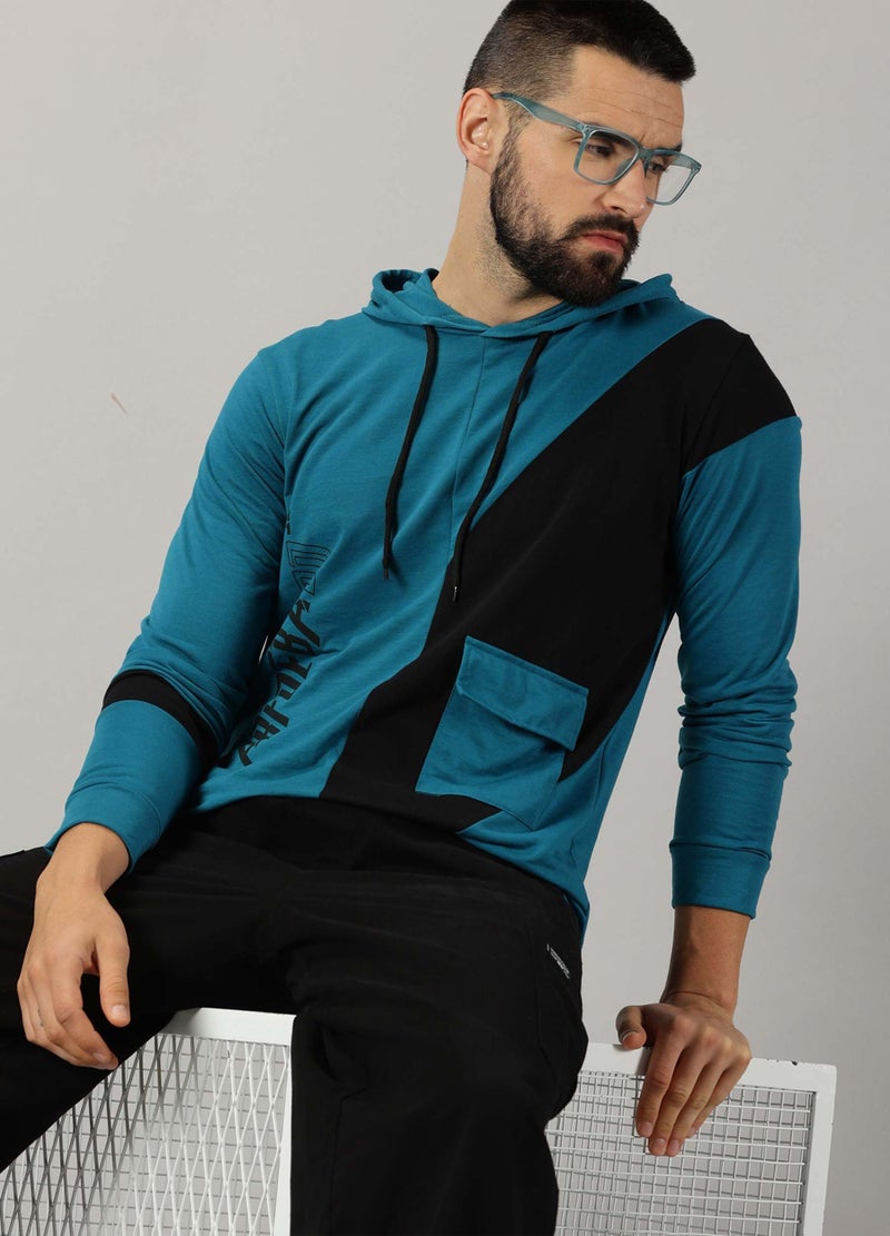 AUSK Men T-Shirt || Full Sleeve T-Shirt for Mens || Mens Hoodie Tshirts Teal - Image 4