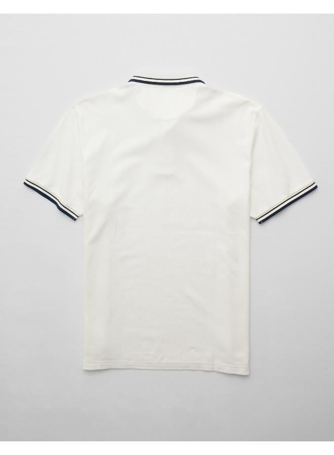 American Eagle AE Stretch Pique Tipped Polo Shirt - Image 2